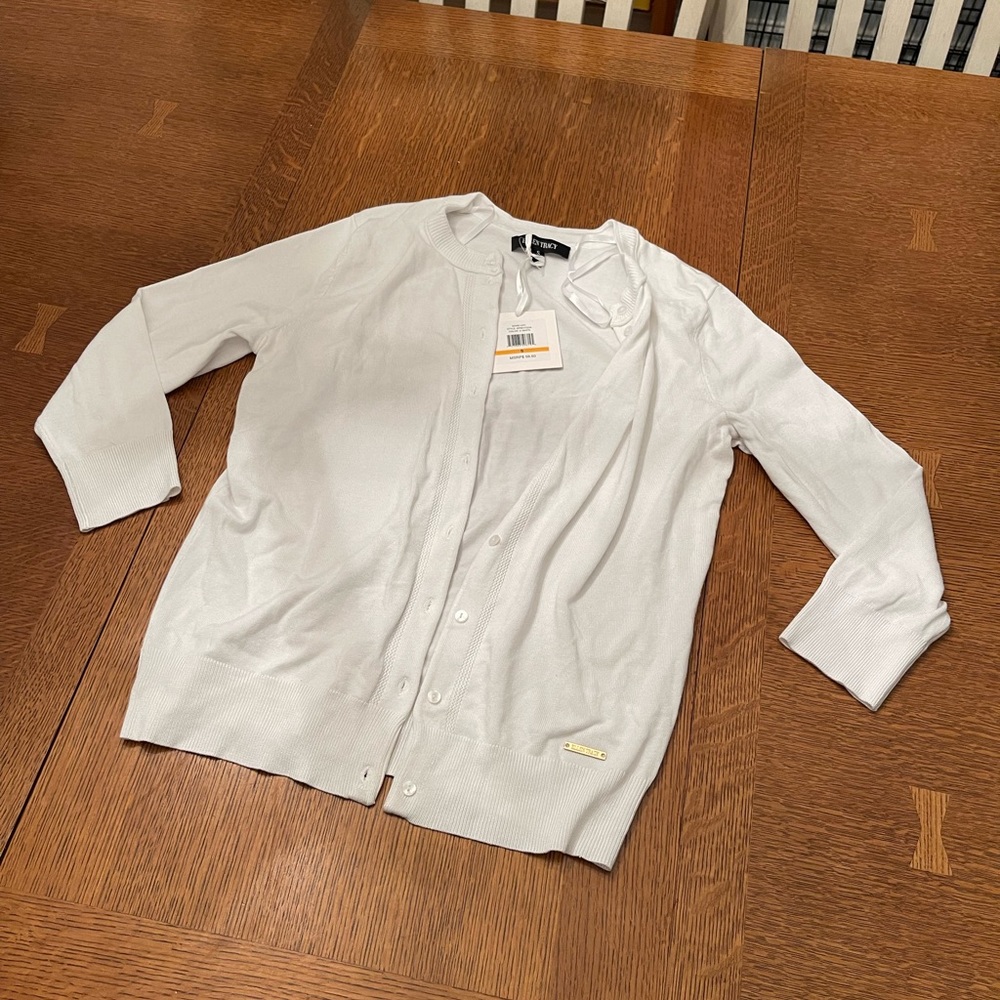 White cardigan